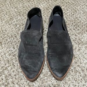 Treasure & Bond Suede Cloth Dark Gray Flats